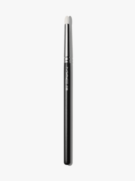 Black MAC 219S Pencil Brush on light gray background